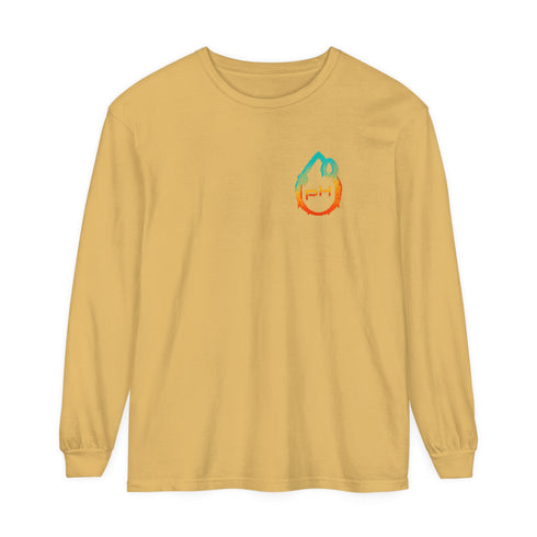 Dissolve The Ego (Back design) - Unisex Garment-dyed Long Sleeve T-Shirt